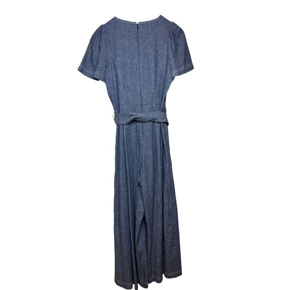 Gal Meets Glam Billie Chambray Jumpsuit Sz. 0 - Picture 4 of 6